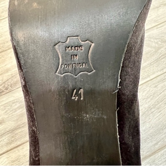 Free People Grey/Silver Velvet Cecile Ankle Boots Size 41 - Picture 6 of 13